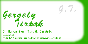 gergely tirpak business card