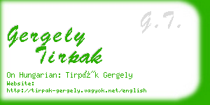 gergely tirpak business card